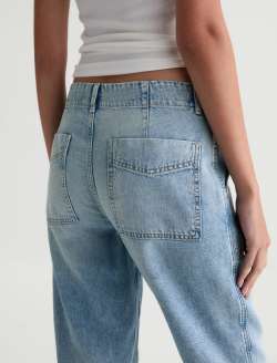 Analeigh Jean Wine Garden Mid-Rise Utility Linen Denim WOMENS BOTTOMS Photo 7