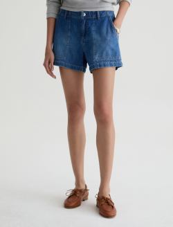 Analeigh 360° Short Gold Mountain Linen Mid-Rise Utility Short WOMENS BOTTOMS Photo 3