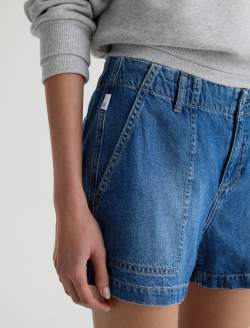 Analeigh 360° Short Gold Mountain Linen Mid-Rise Utility Short WOMENS BOTTOMS Photo 4