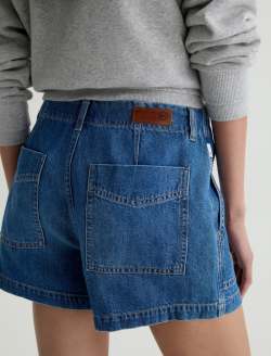 Analeigh 360° Short Gold Mountain Linen Mid-Rise Utility Short WOMENS BOTTOMS Photo 7