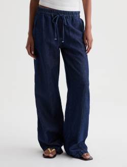 Adria Cinched 360° Jean Napa Low-Rise Wide Leg Linen Denim WOMENS BOTTOMS Photo 3