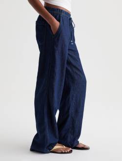 Adria Cinched 360° Jean Napa Low-Rise Wide Leg Linen Denim WOMENS BOTTOMS Photo 5