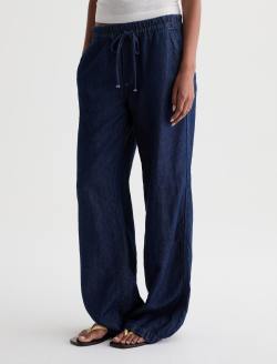 Adria Cinched 360° Jean Napa Low-Rise Wide Leg Linen Denim WOMENS BOTTOMS Photo 6