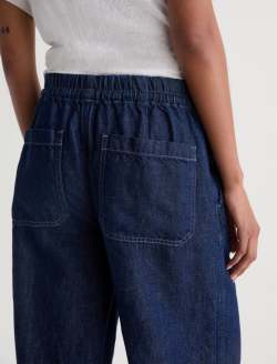 Adria Cinched 360° Jean Napa Low-Rise Wide Leg Linen Denim WOMENS BOTTOMS Photo 7