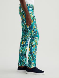 Tellis Agrippa Mix Blue Multi Art Project Modern Slim MENS BOTTOMS Photo 5
