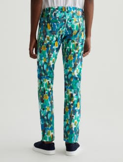 Tellis Agrippa Mix Blue Multi Art Project Modern Slim MENS BOTTOMS Photo 8