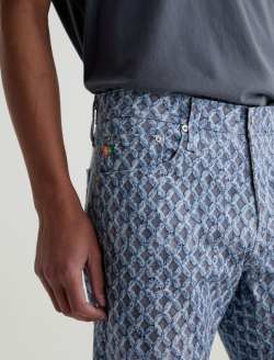 Tellis Diamond Fray Light Art Project Modern Slim MENS BOTTOMS Photo 4