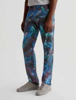 Tellis Knife Painting Blue Art Project Modern Slim MENS BOTTOMS Photo 6