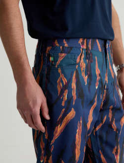 Tellis Pant Painting Tiger Navy Modern Slim MENS BOTTOMS Photo 4