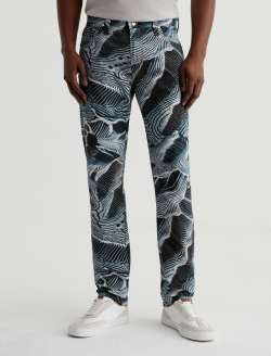 Tellis SUD Contour Of The Forest Art Project Modern Slim MENS BOTTOMS Photo 3