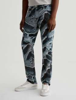 Tellis SUD Contour Of The Forest Art Project Modern Slim MENS BOTTOMS Photo 6