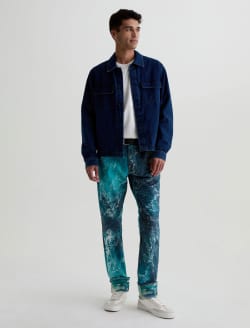 Tellis SUD Pacific Wave Photo Art Project Modern Slim MENS BOTTOMS Photo 2