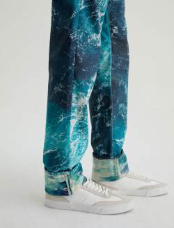 Tellis SUD Pacific Wave Photo Art Project Modern Slim MENS BOTTOMS Photo 5