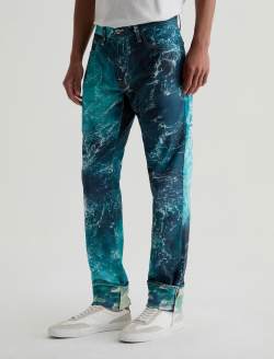 Tellis SUD Pacific Wave Photo Art Project Modern Slim MENS BOTTOMS Photo 6