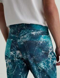 Tellis SUD Pacific Wave Photo Art Project Modern Slim MENS BOTTOMS Photo 7