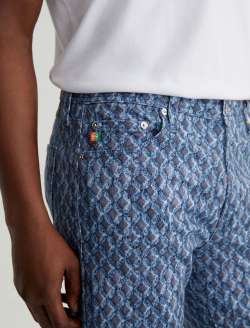 Everett Diamond Fray Dark Art Project Slim Straight MENS BOTTOMS Photo 4