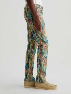 Everett Julien Mix Green Multi Art Project Slim Straight MENS BOTTOMS Photo 5