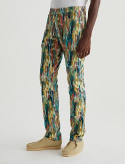 Everett Julien Mix Green Multi Art Project Slim Straight MENS BOTTOMS Photo 6