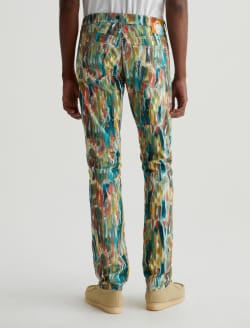 Everett Julien Mix Green Multi Art Project Slim Straight MENS BOTTOMS Photo 8