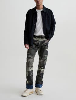 Everett SUD Pant Wax Camo Green Sueded Sateen Slim Straight MENS BOTTOMS Photo 2