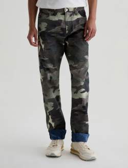 Everett SUD Pant Wax Camo Green Sueded Sateen Slim Straight MENS BOTTOMS Photo 3