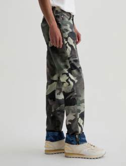 Everett SUD Pant Wax Camo Green Sueded Sateen Slim Straight MENS BOTTOMS Photo 5