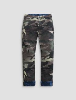 Everett SUD Pant Wax Camo Green Sueded Sateen Slim Straight MENS BOTTOMS Photo 1