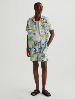 Wells Drawstring Short Color Flow Blue Art Project Relaxed Fatigue Short MENS BOTTOMS Photo 2