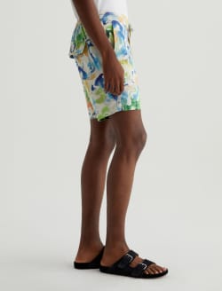 Wells Drawstring Short Color Flow Blue Art Project Relaxed Fatigue Short MENS BOTTOMS Photo 5