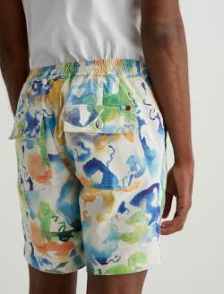 Wells Drawstring Short Color Flow Blue Art Project Relaxed Fatigue Short MENS BOTTOMS Photo 8