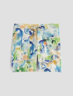 Wells Drawstring Short Color Flow Blue Art Project Relaxed Fatigue Short MENS BOTTOMS Photo 1