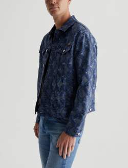 Dart Jacket Diamond Fray Big Indigo Art Project Classic Trucker MENS TOPS Photo 4