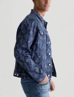 Dart Jacket Diamond Fray Big Indigo Art Project Classic Trucker MENS TOPS Photo 6