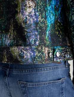 Dart Jacket Milky Way Blue Art Project Classic Trucker MENS TOPS Photo 7