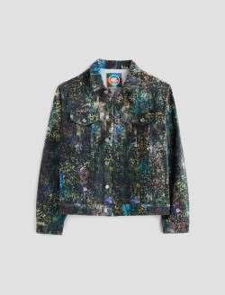 Dart Jacket Milky Way Blue Art Project Classic Trucker MENS TOPS Photo 1