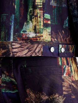 Dart Jacket Night Driving Olive Art Project Classic Trucker MENS TOPS Photo 4