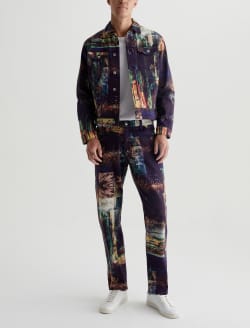 Dart Jacket Night Driving Olive Art Project Classic Trucker MENS TOPS Photo 5