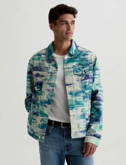 Dart Jacket Pacific Wave Paint Classic Trucker MENS TOPS Photo 2