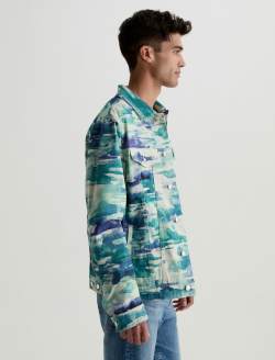 Dart Jacket Pacific Wave Paint Classic Trucker MENS TOPS Photo 4