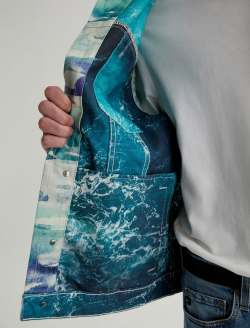 Dart Jacket Pacific Wave Paint Classic Trucker MENS TOPS Photo 6