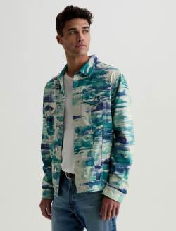 Dart Jacket Pacific Wave Paint Classic Trucker MENS TOPS Photo 7