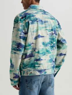Dart Jacket Pacific Wave Paint Classic Trucker MENS TOPS Photo 8