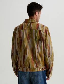 Dart Jacket Wood Bark Paint Art Project Classic Trucker MENS TOPS Photo 8