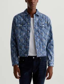 Dart Jacket Diamond Fray Big Dark Art Project Classic Trucker MENS TOPS Photo 2