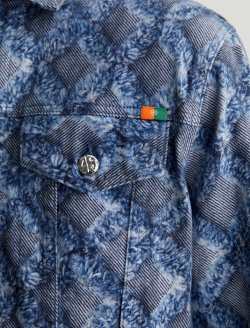 Dart Jacket Diamond Fray Big Dark Art Project Classic Trucker MENS TOPS Photo 6