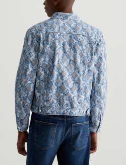 Dart Jacket Diamond Fray Big Light Art Project Classic Trucker MENS TOPS Photo 8