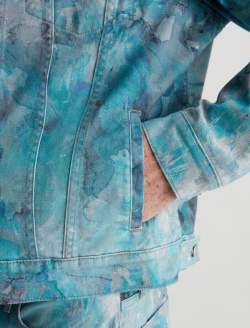 Dart Jacket Ice On Lake Art Project Classic Trucker MENS TOPS Photo 4