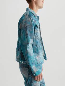 Dart Jacket Ice On Lake Art Project Classic Trucker MENS TOPS Photo 7