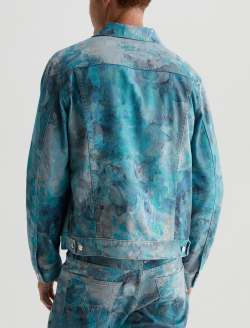 Dart Jacket Ice On Lake Art Project Classic Trucker MENS TOPS Photo 8