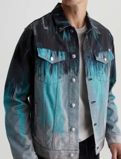 Dart Jacket Misty Forest Art Project Classic Trucker MENS TOPS Photo 3